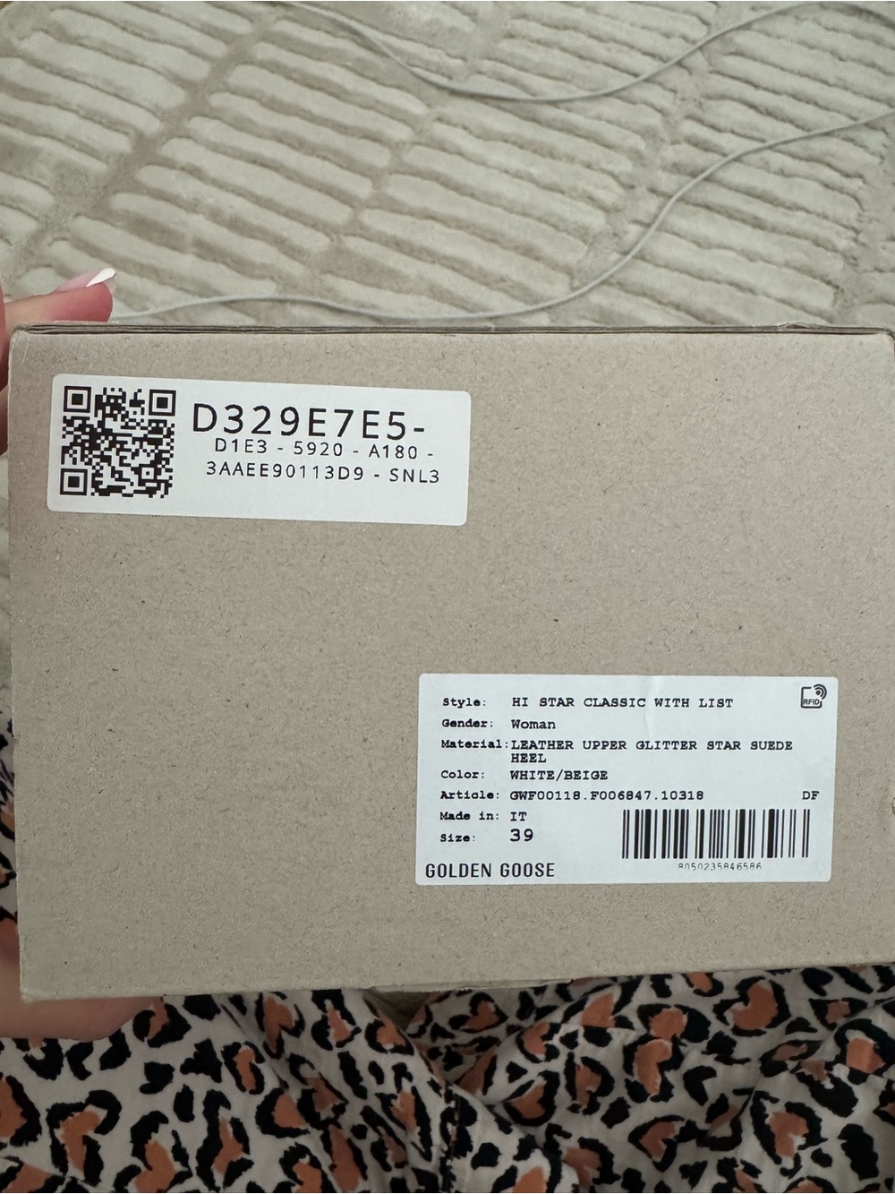 Golden Goose White/Beige Hi Star Classic Women's Sneakers